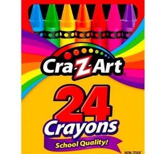 Cra-Z-Art School Quality Multicolor Crayons, 24 Count, NWT.